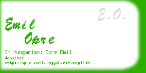 emil opre business card